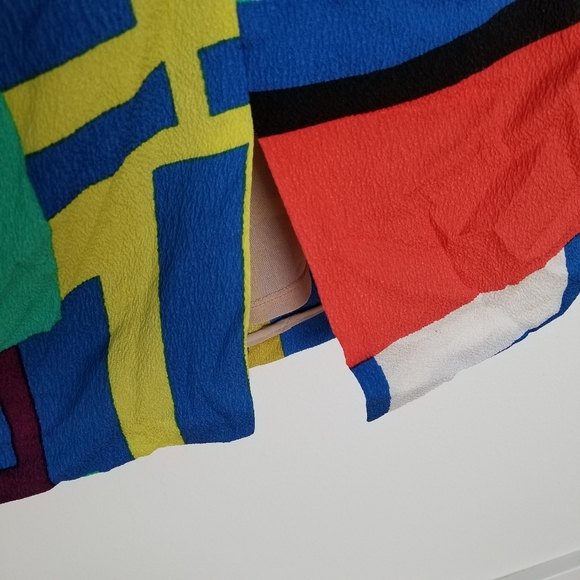 🌸 Rare! Tracy Reese Silk Cutout Colorblock Multiblock T Dress Size 8 - Picture 9 of 11